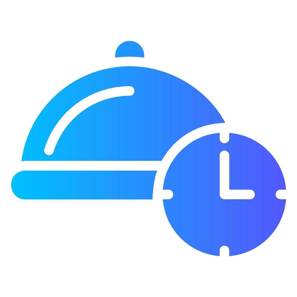 lunch time gradient icon vector
