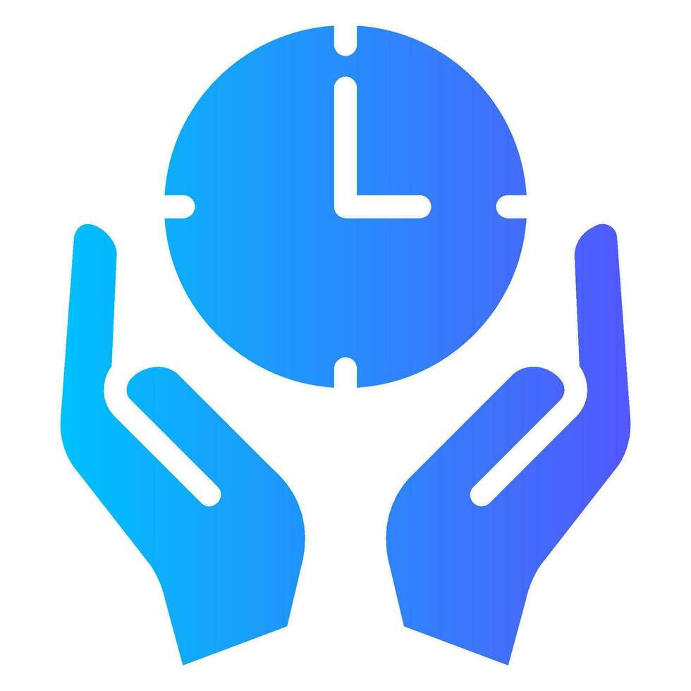 time management gradient icon vector