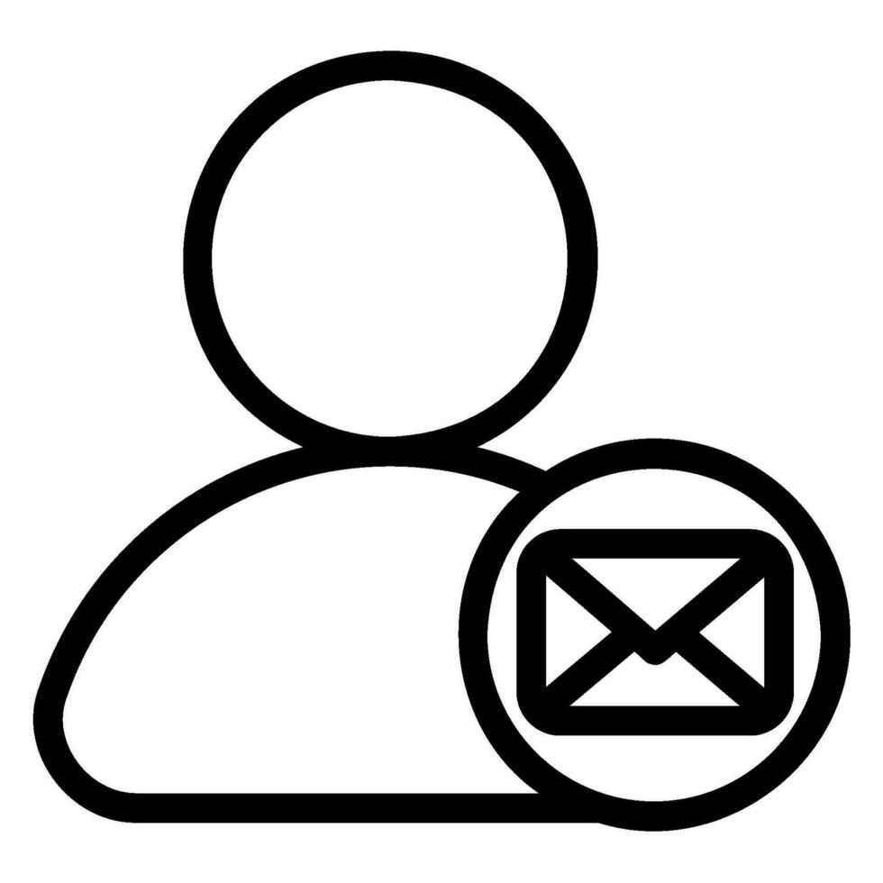 mail line icon vector