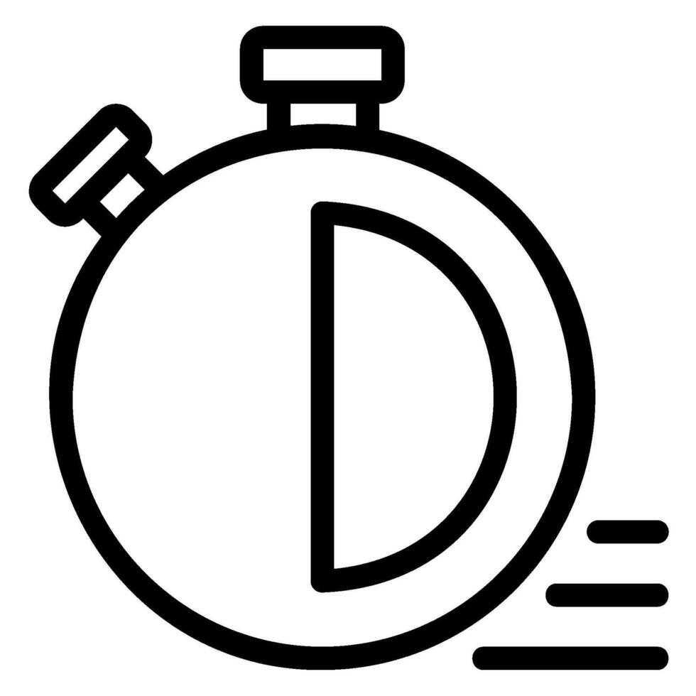 countdown line icon vector