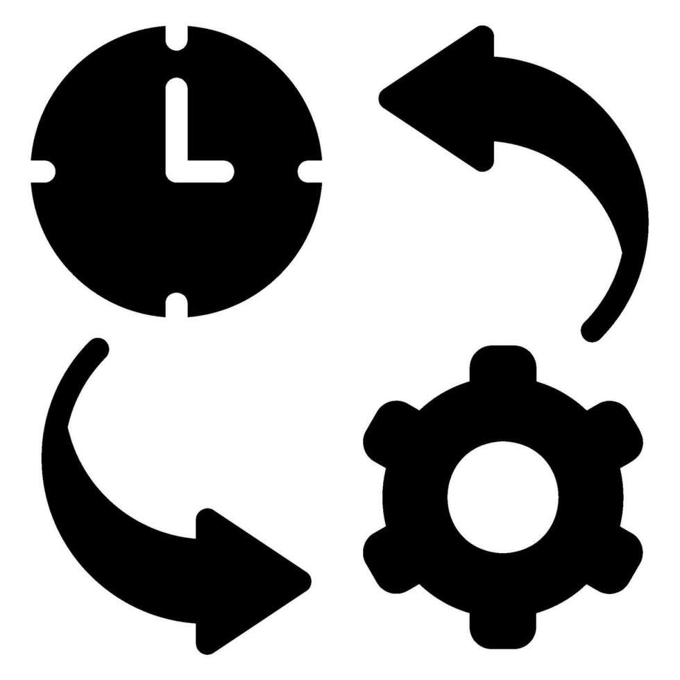 time management glyph icon vector