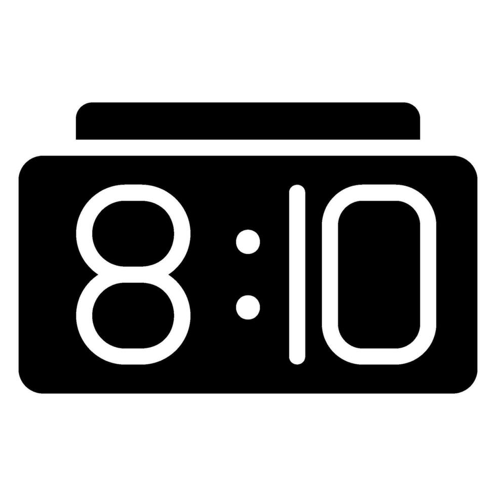 icono de glifo de alarma vector