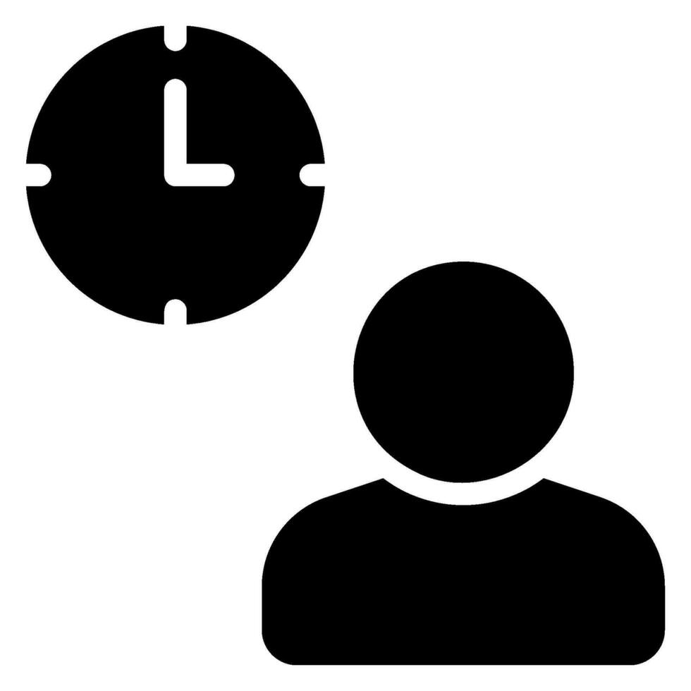 time management glyph icon vector