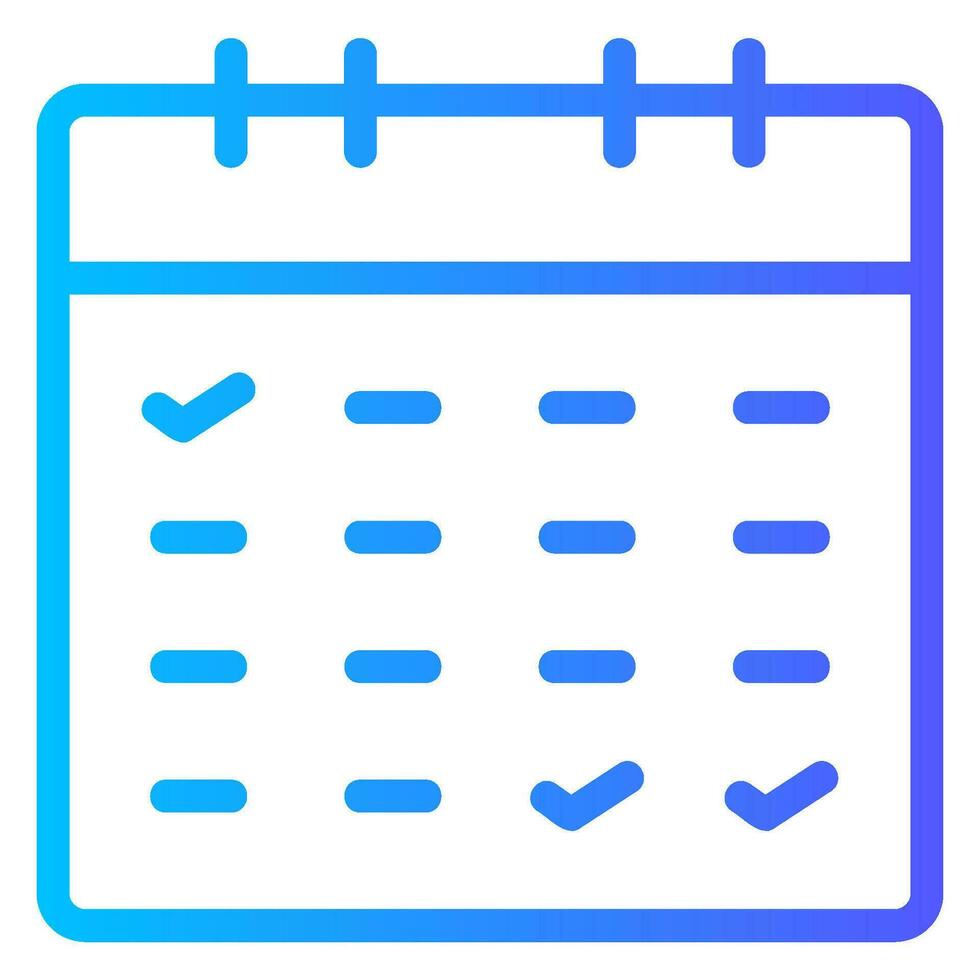 calendar gradient icon vector