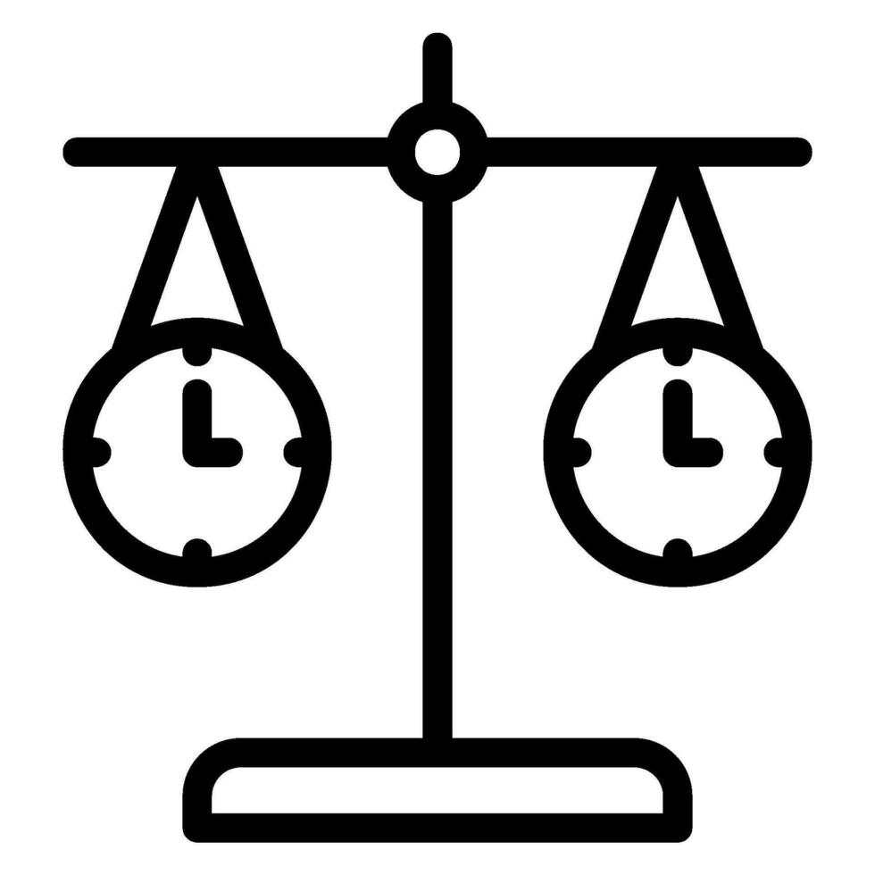 time management line icon vector