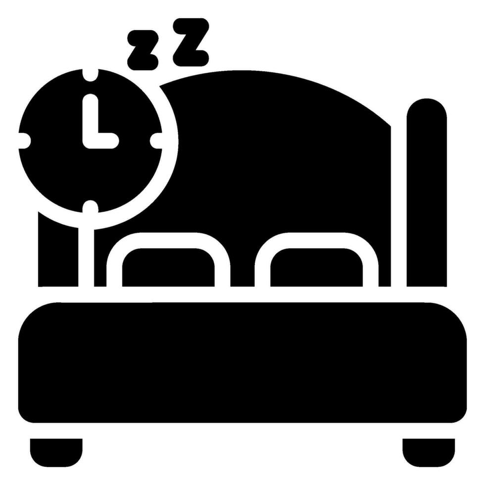 bed time glyph icon vector