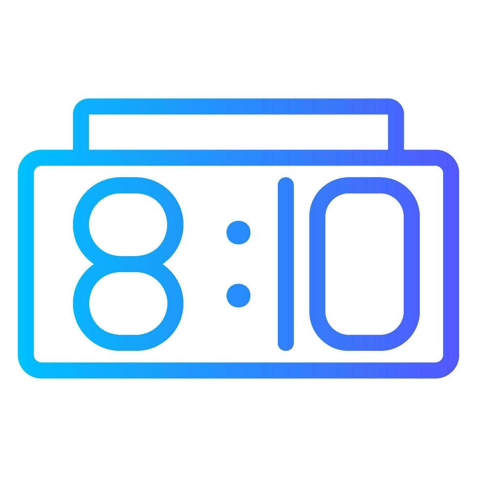 icono de gradiente de alarma vector