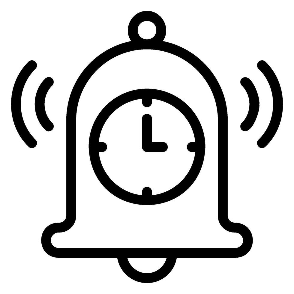 icono de línea de alarma vector