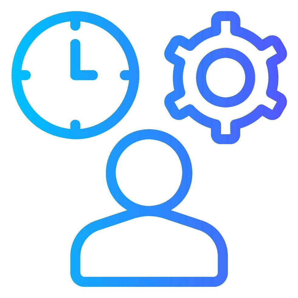 time management gradient icon vector