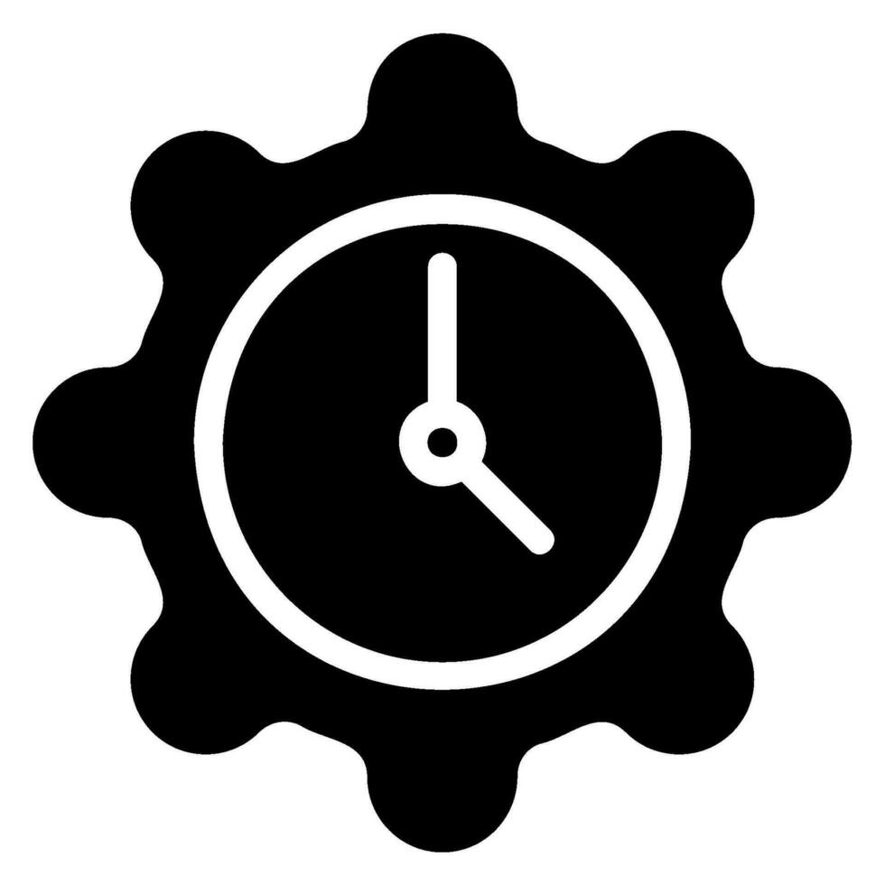 icono de glifo de gestión del tiempo vector