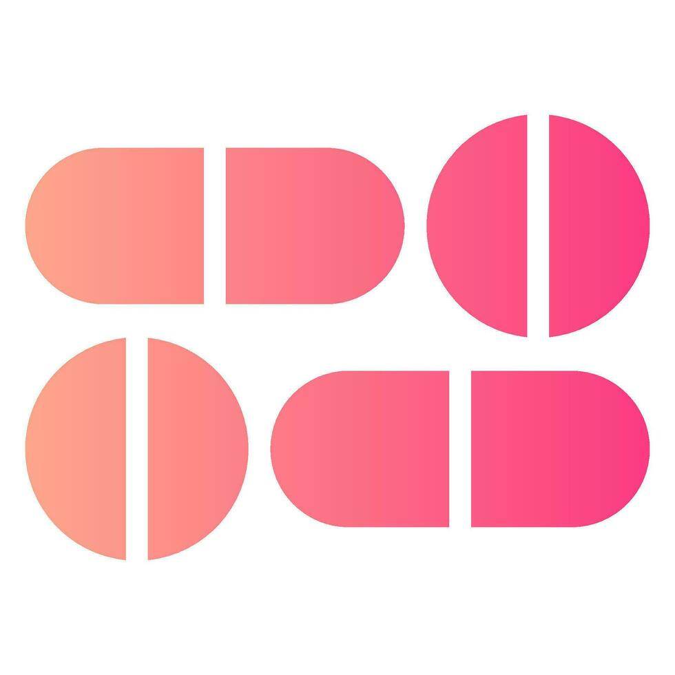 pills gradient icon vector