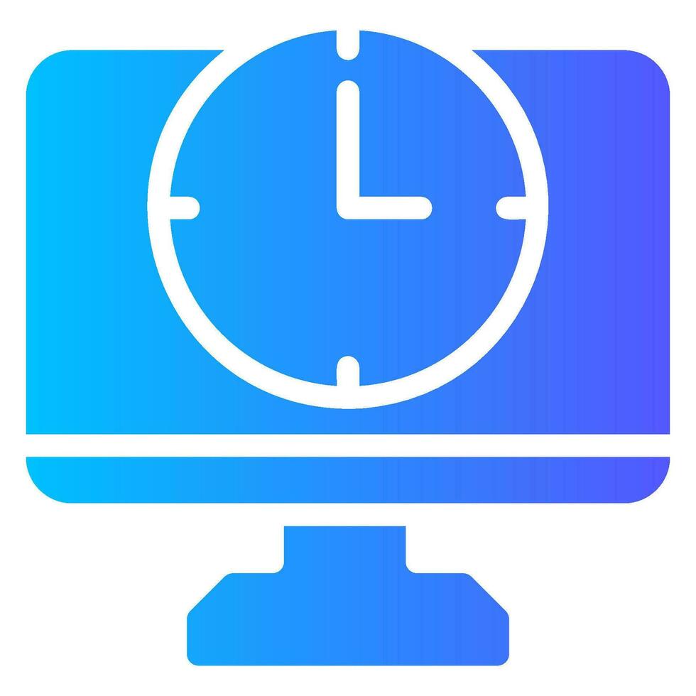working time gradient icon vector