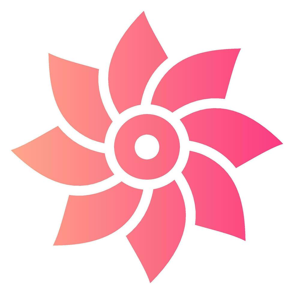 lotus gradient icon vector