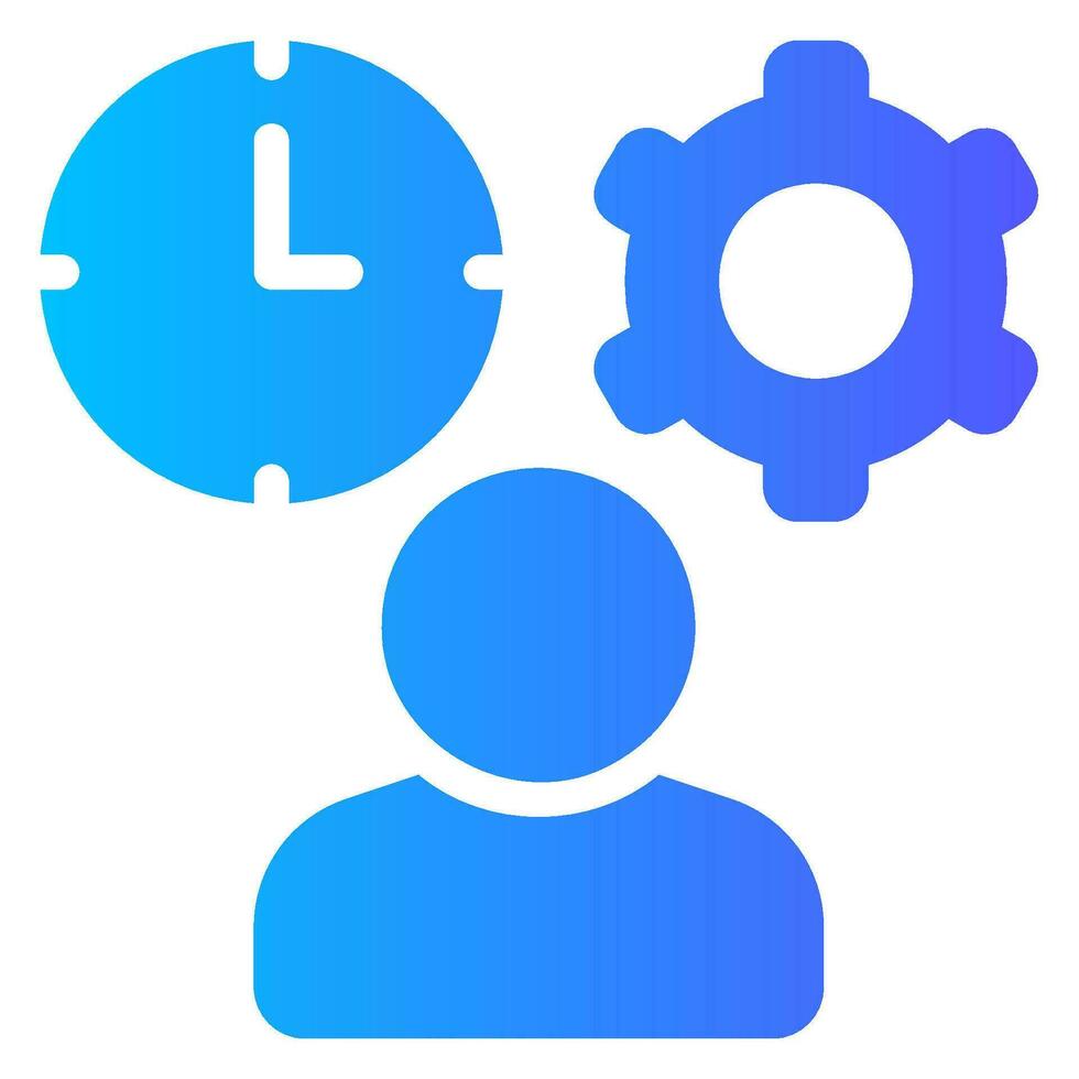 time management gradient icon vector