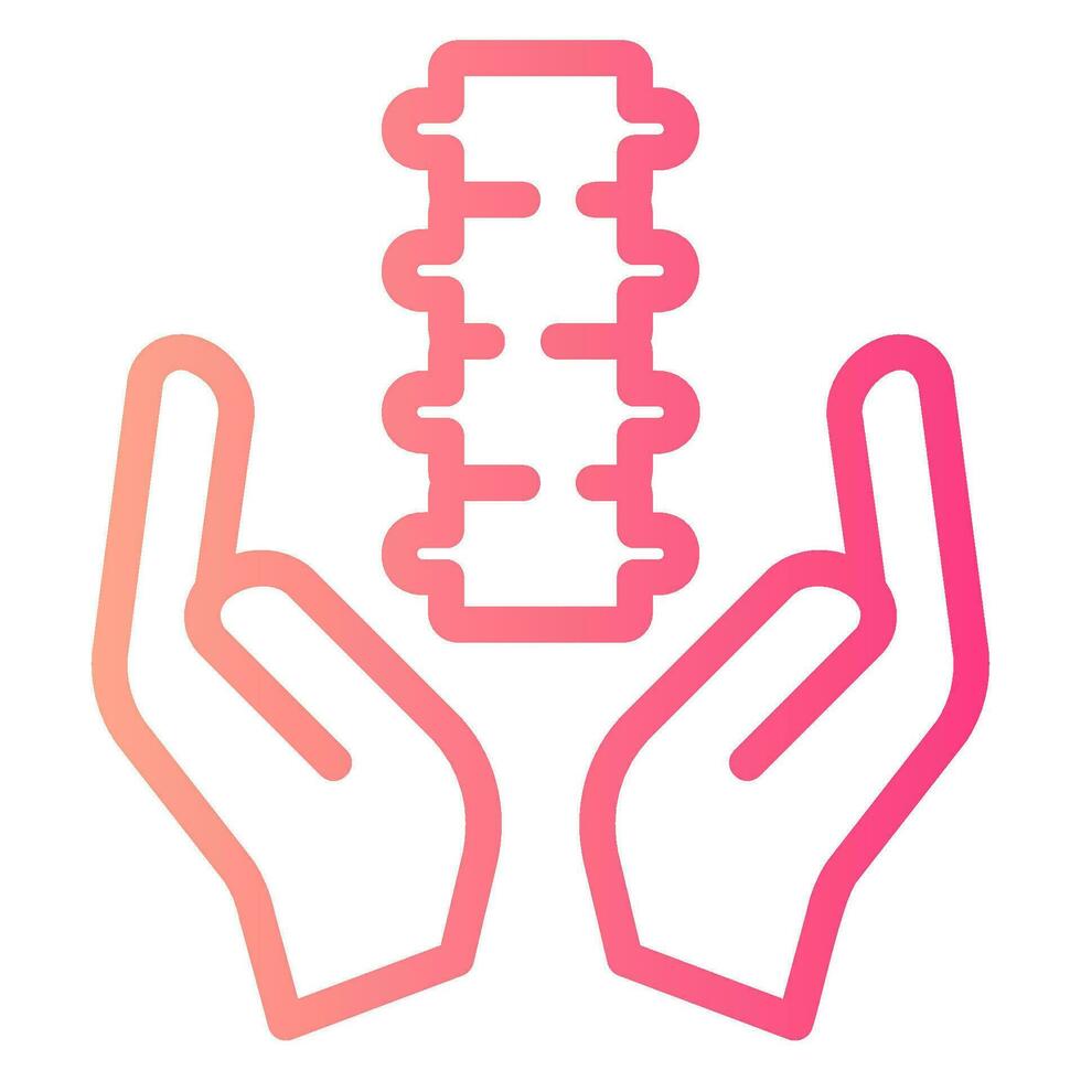 chiropractic gradient icon vector