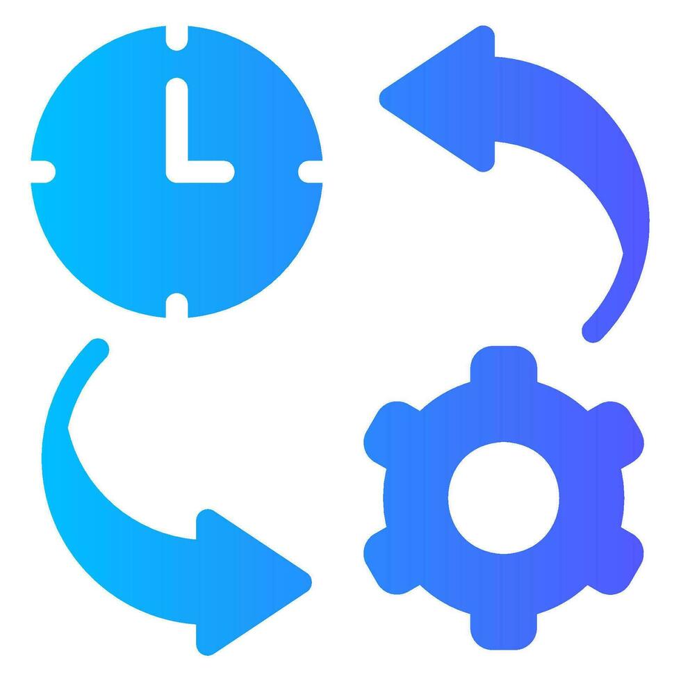 time management gradient icon vector