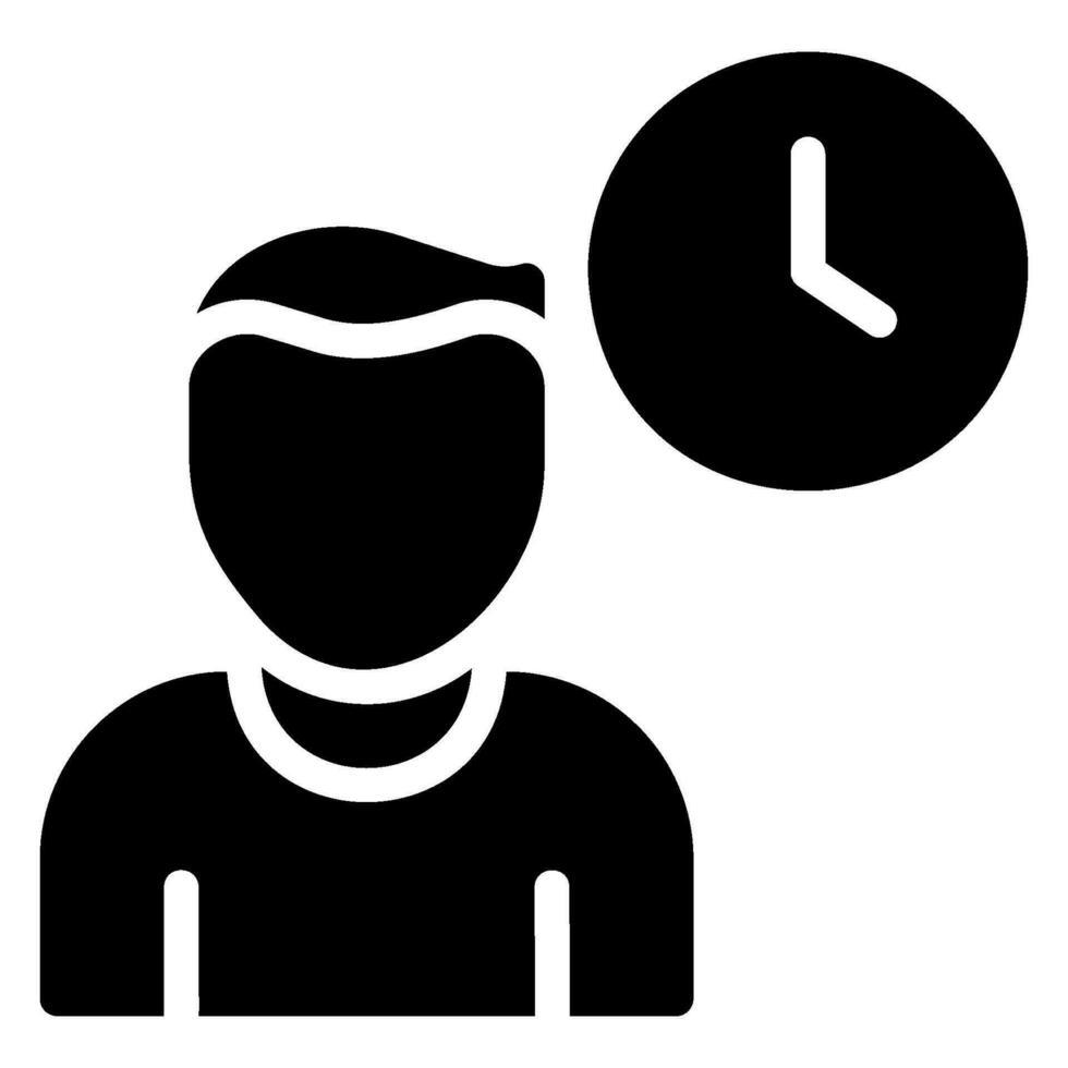 time management glyph icon vector