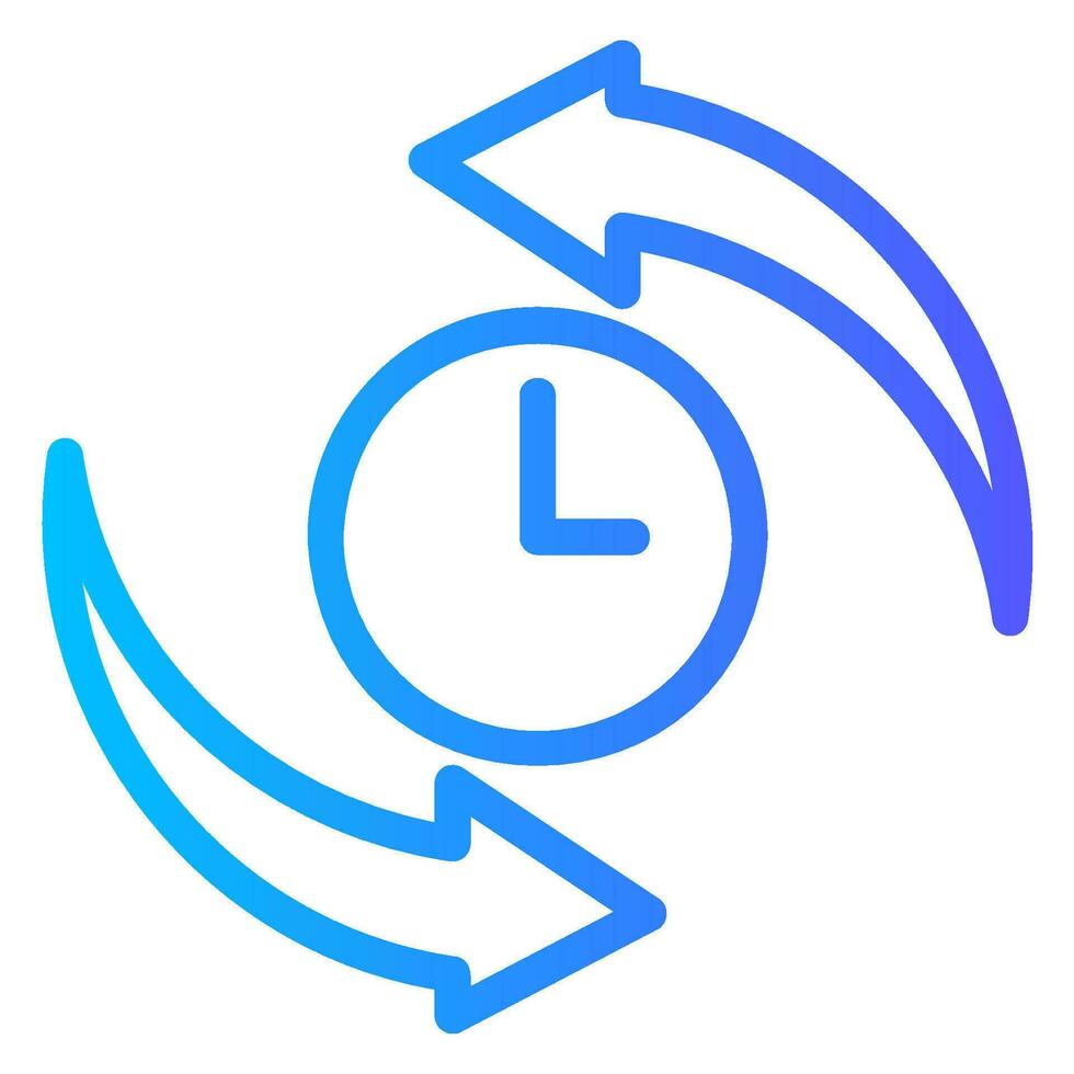 time management gradient icon vector