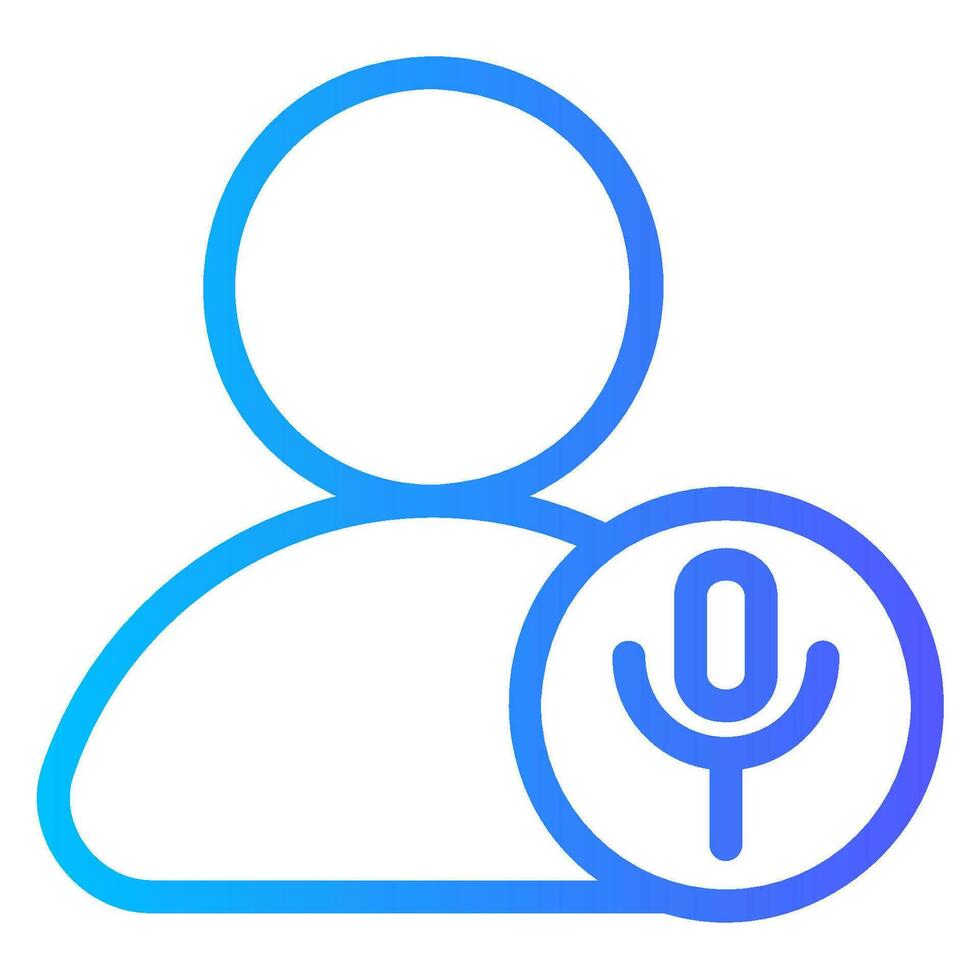 Audio Recorder gradient icon vector