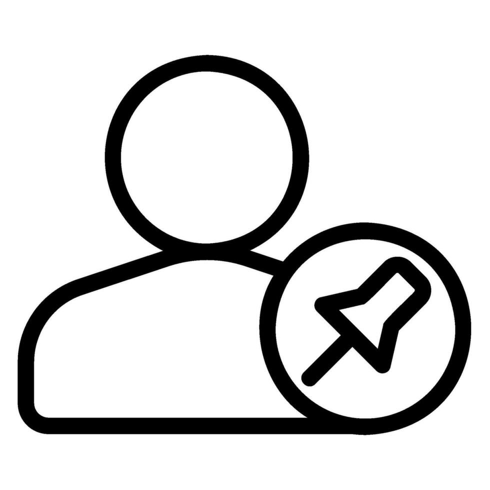 pin line icon vector
