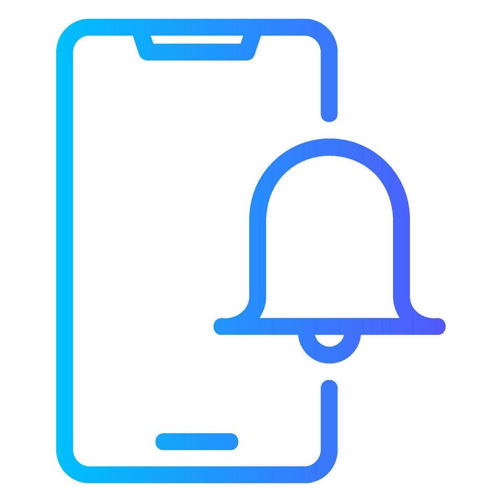 notification bell gradient icon vector