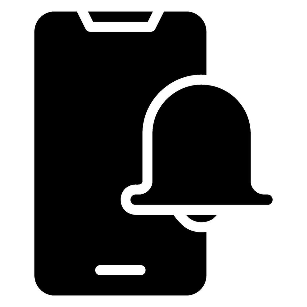 notification bell glyph icon vector