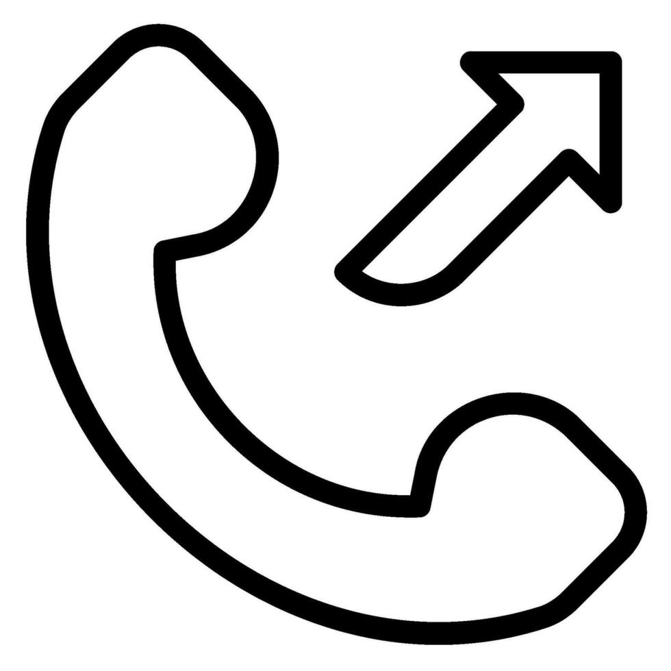 outcoming call line icon vector