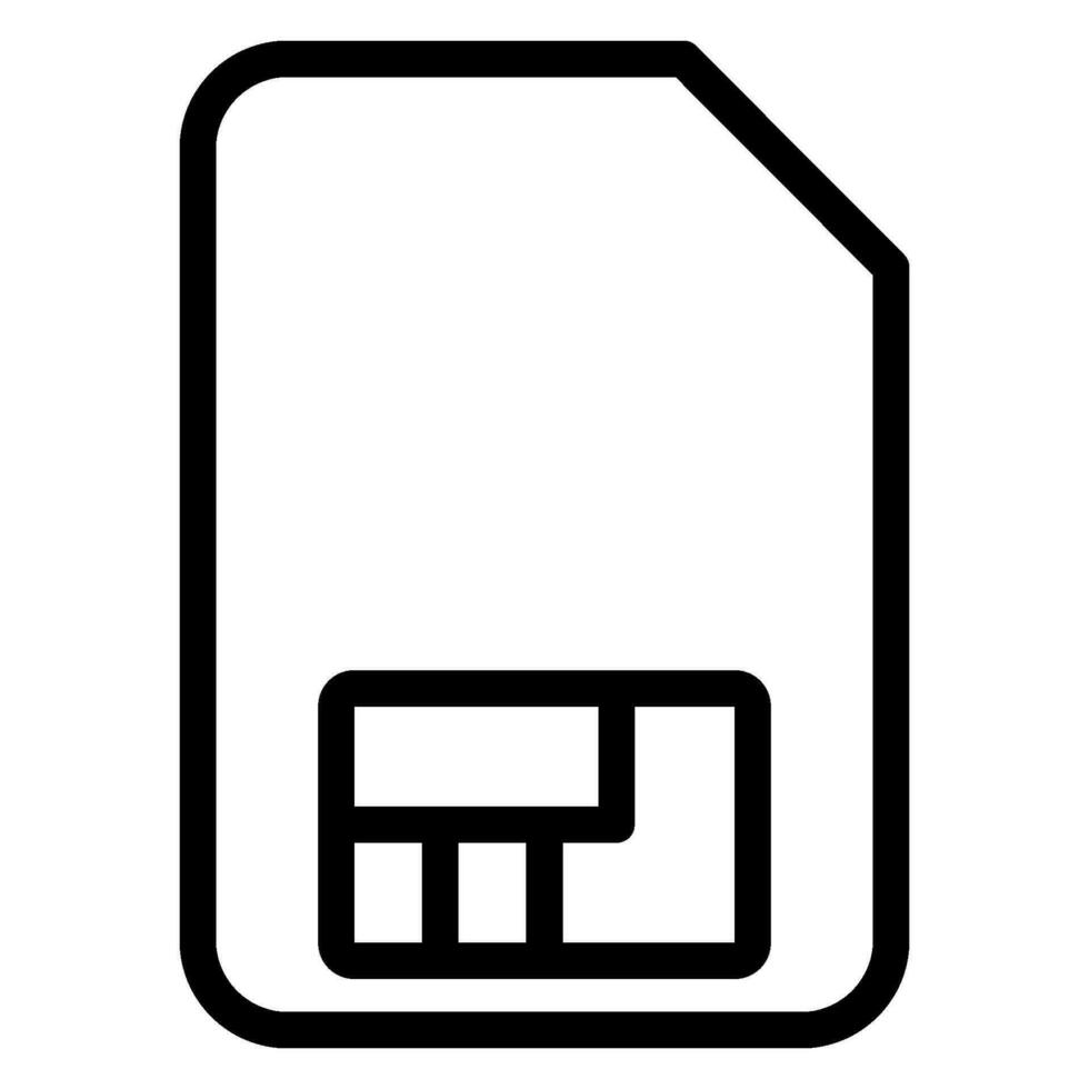 sim line icon vector