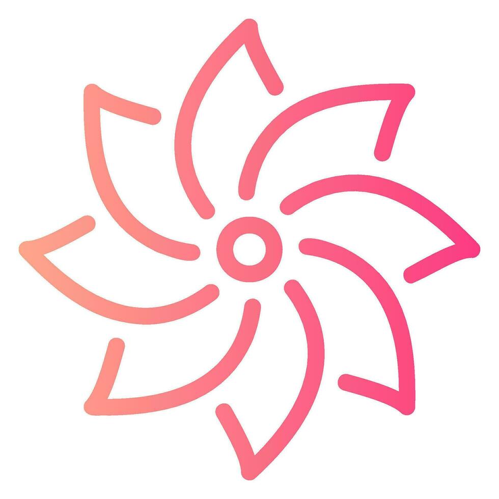 lotus gradient icon vector
