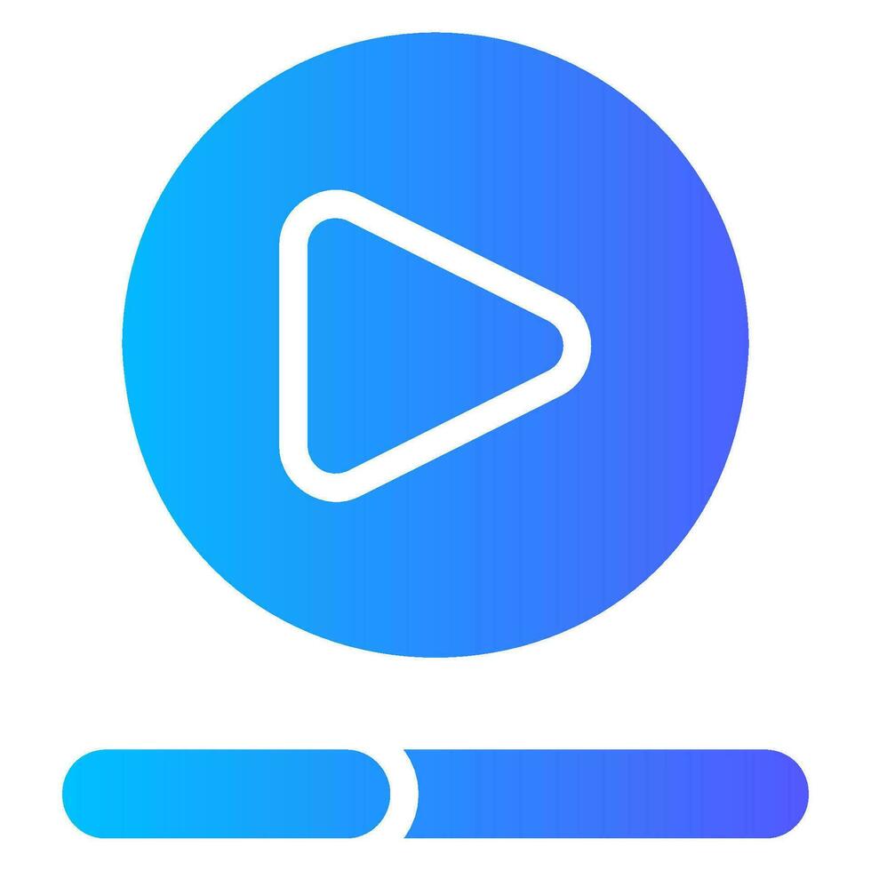 icono de gradiente de reproductor de video vector