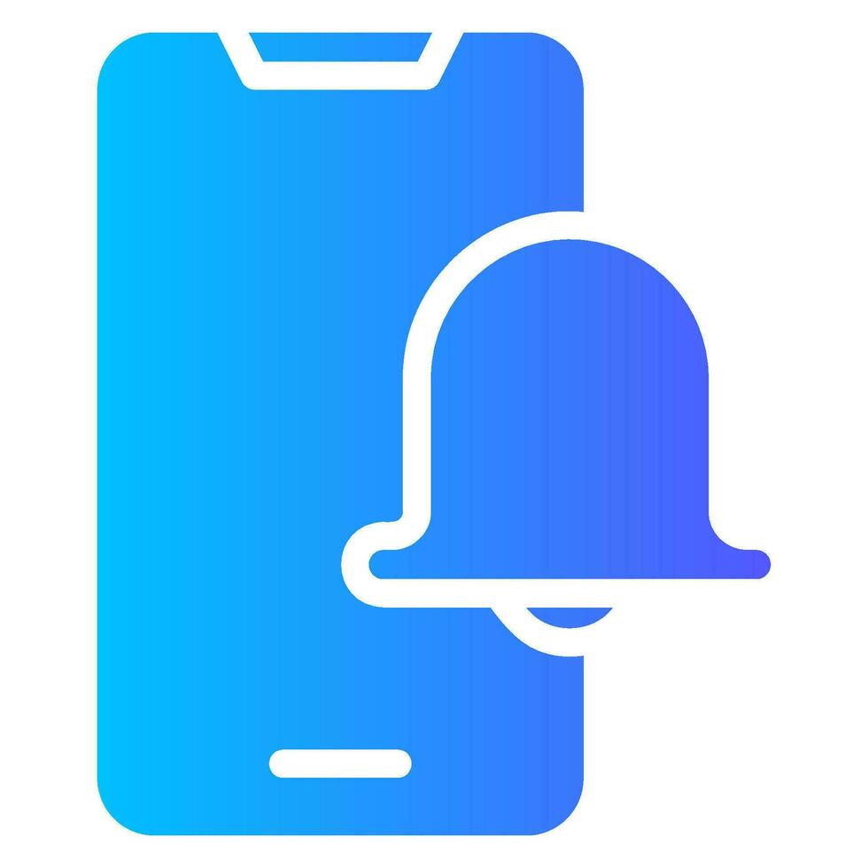 notification bell gradient icon vector