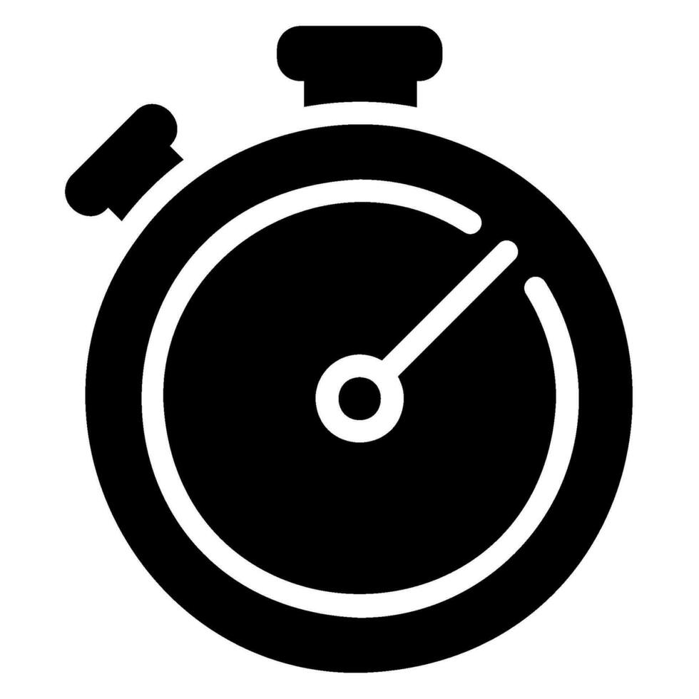 stopwatch glyph icon vector