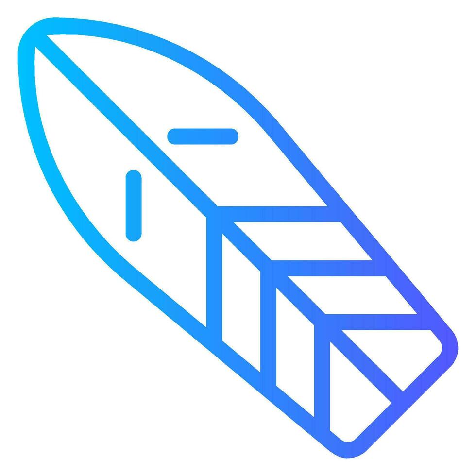 Surfboard gradient icon vector