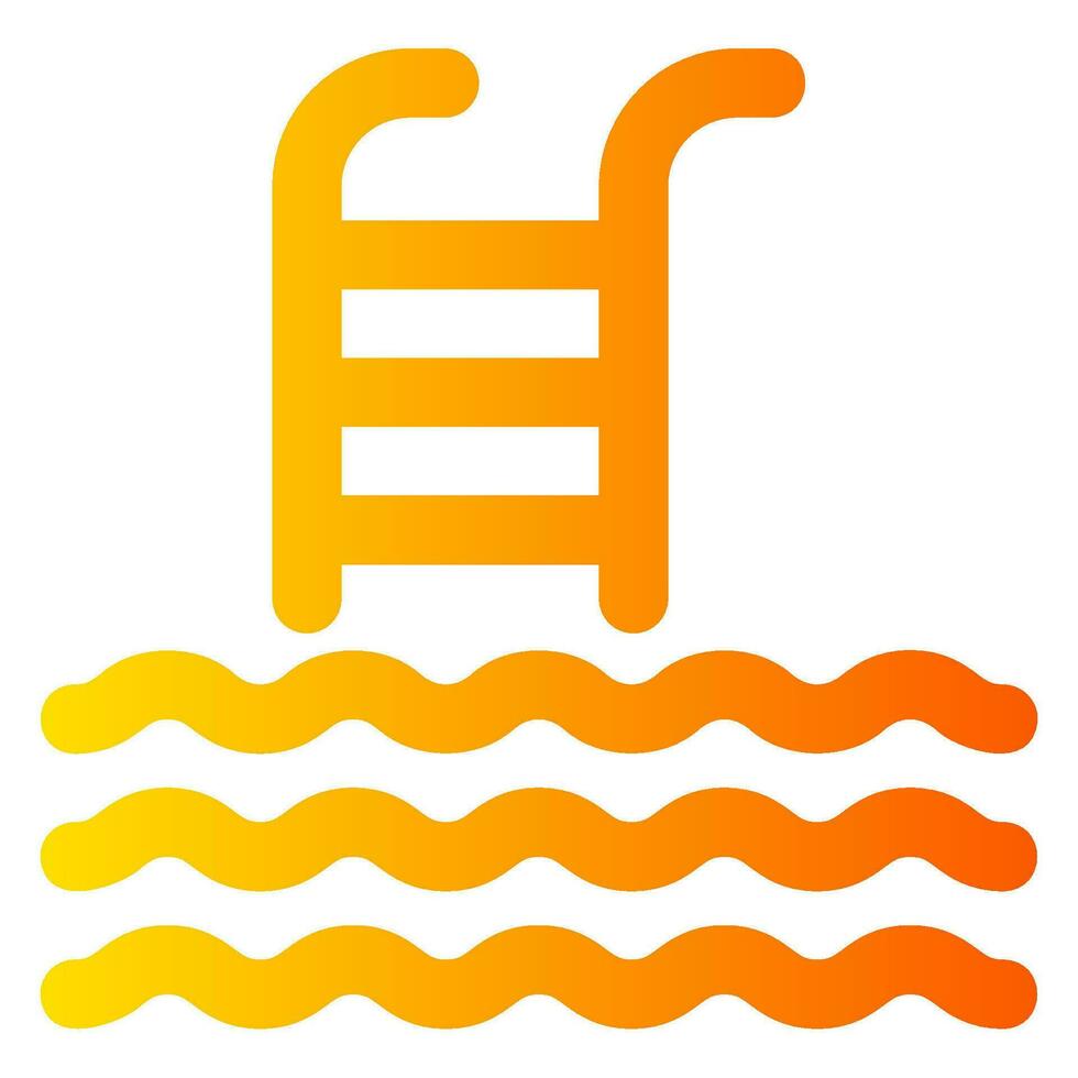 swimming pool gradient icon vector