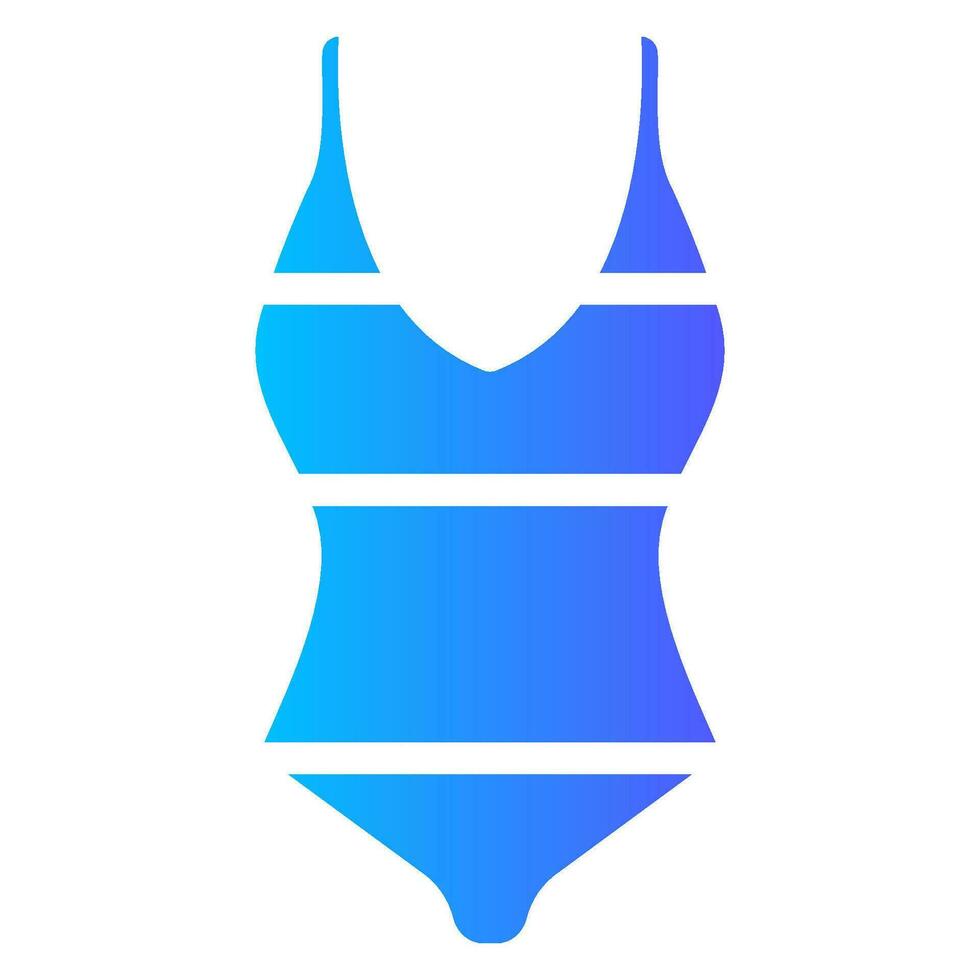 swimsuit gradient icon vector