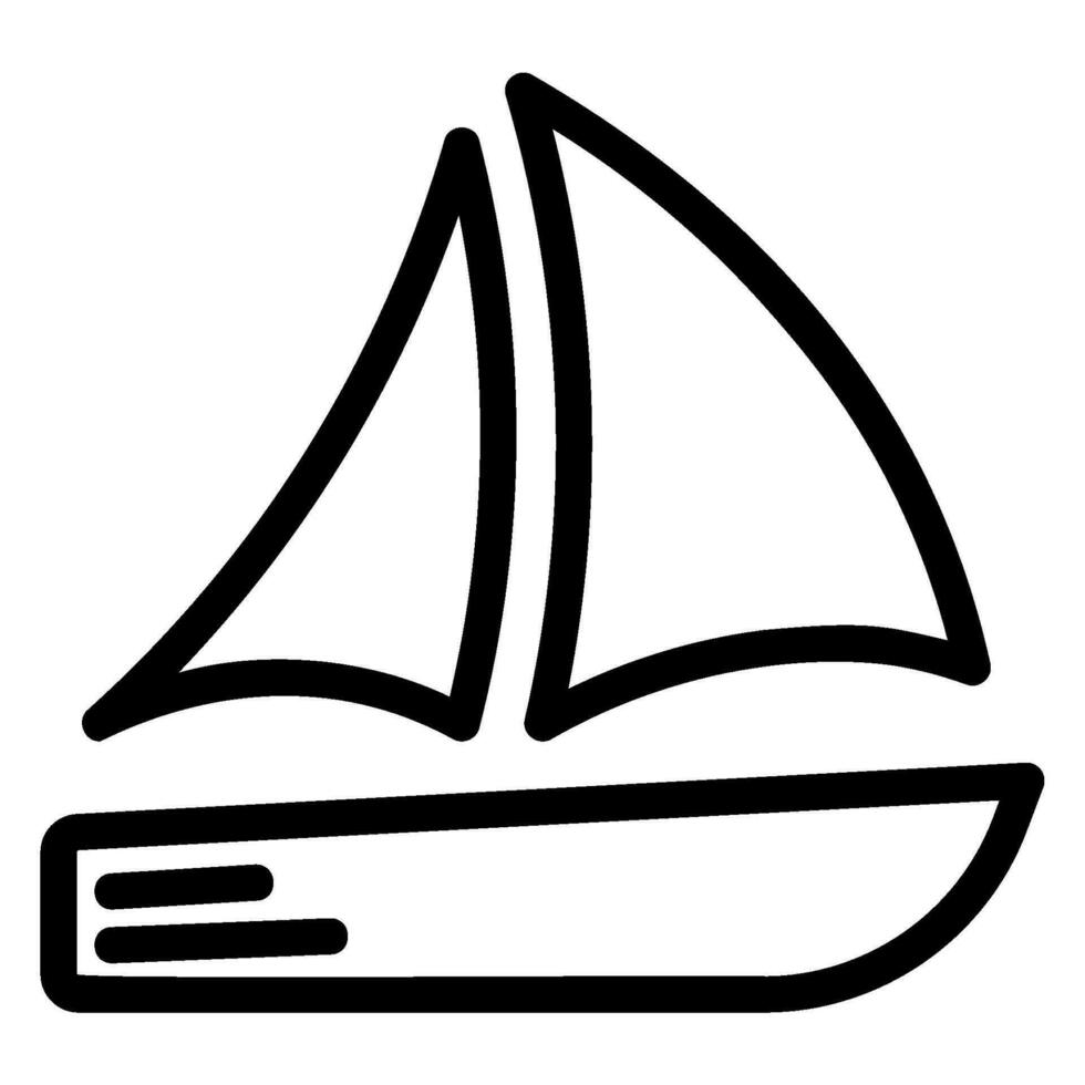 sailboat line icon vector