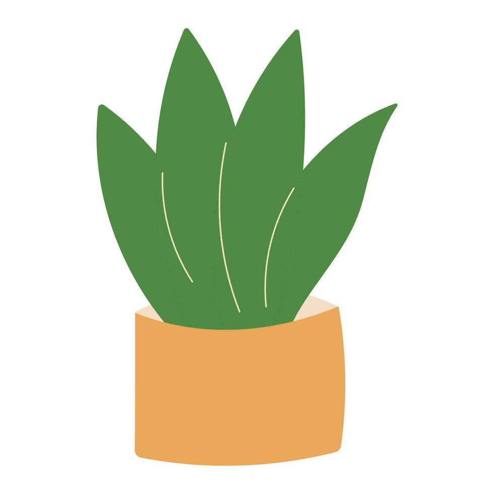 plant pot home green eco bio leaves vector