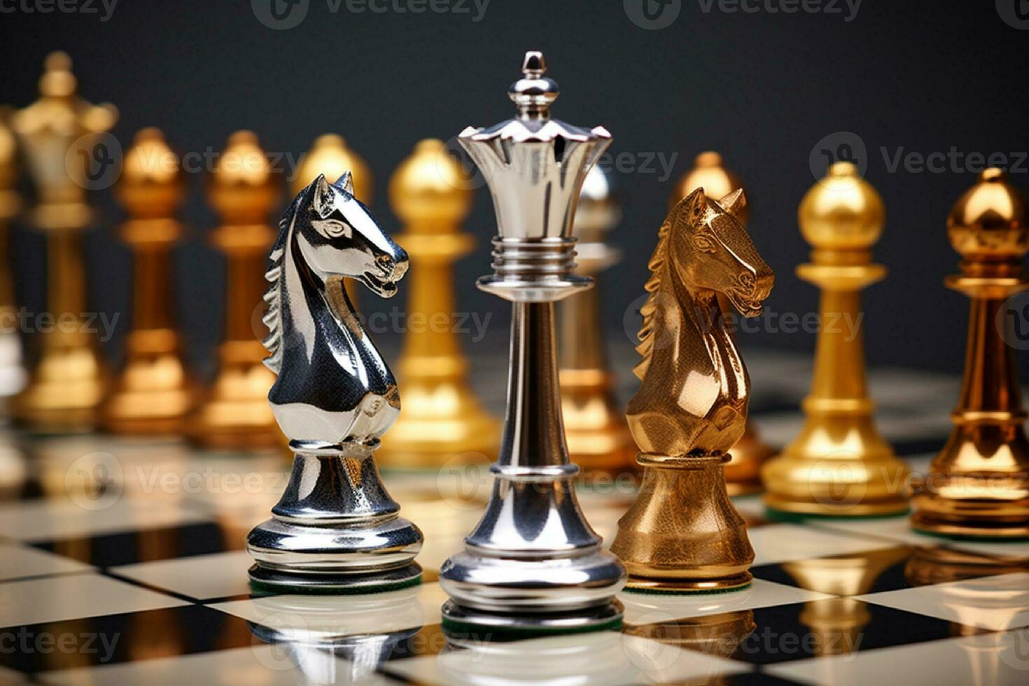 Chess business concept, leader, success on the world map background generated with AI photo