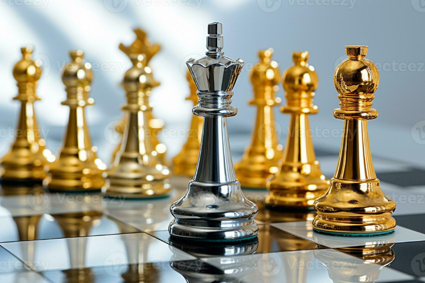 Chess business concept, leader, success on the world map background generated with AI photo