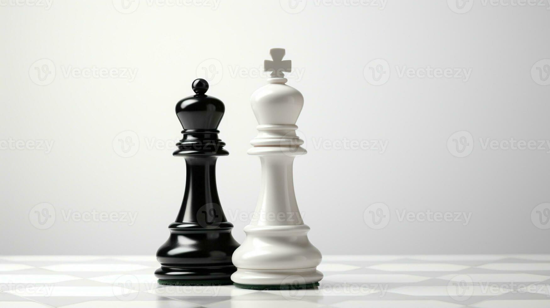 Chess pieces on chessboard, Concept for Leadership, teamwork, partnership, business strategy, decision and competition., AI Generative photo