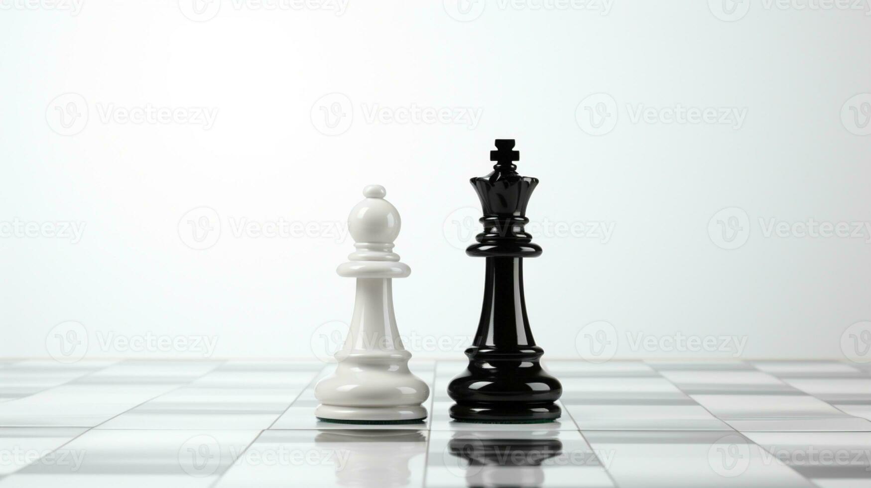 Chess pieces on chessboard, Concept for Leadership, teamwork, partnership, business strategy, decision and competition., AI Generative photo