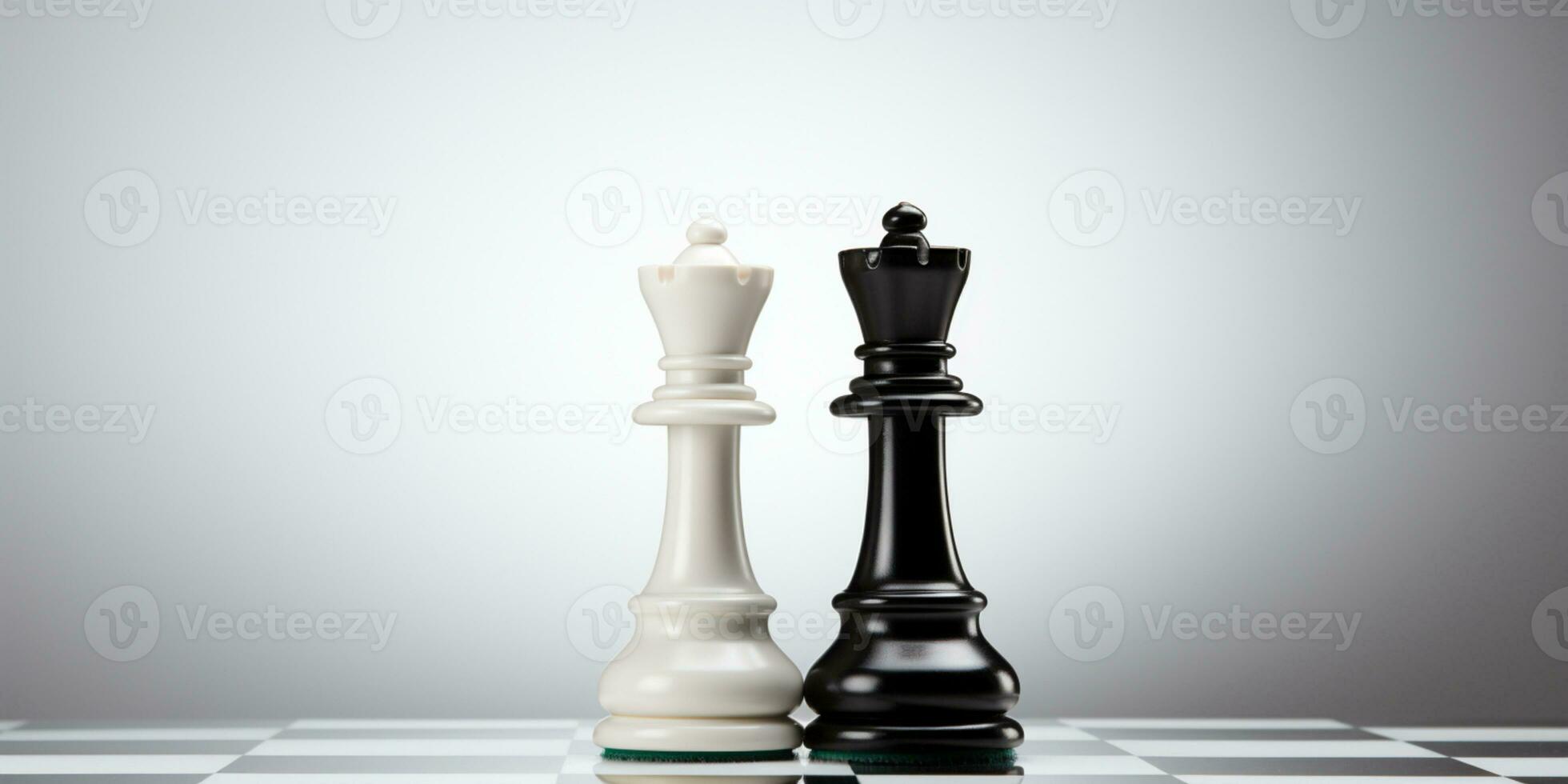 Chess pieces on chessboard, Concept for Leadership, teamwork, partnership, business strategy, decision and competition., AI Generative photo