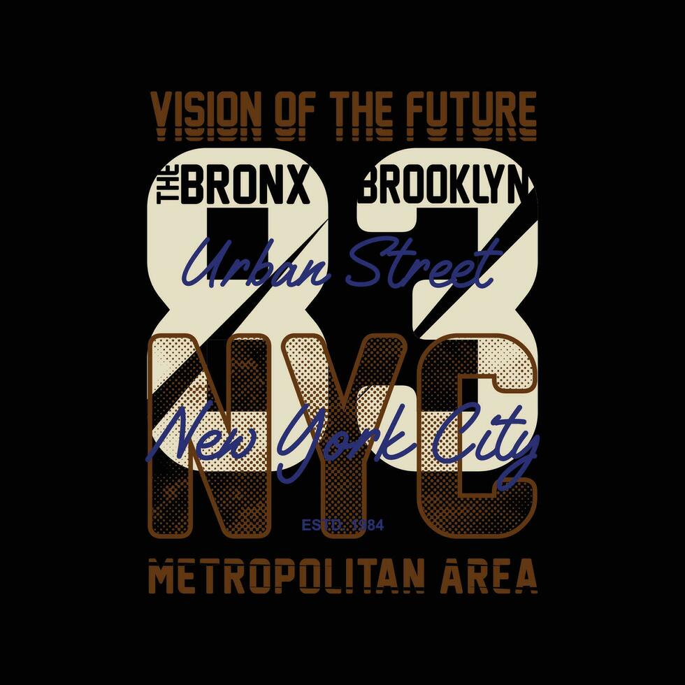 nuevo York ciudad gráfico diseño, tipografía vector, ilustración, para impresión t camisa, frio moderno estilo vector