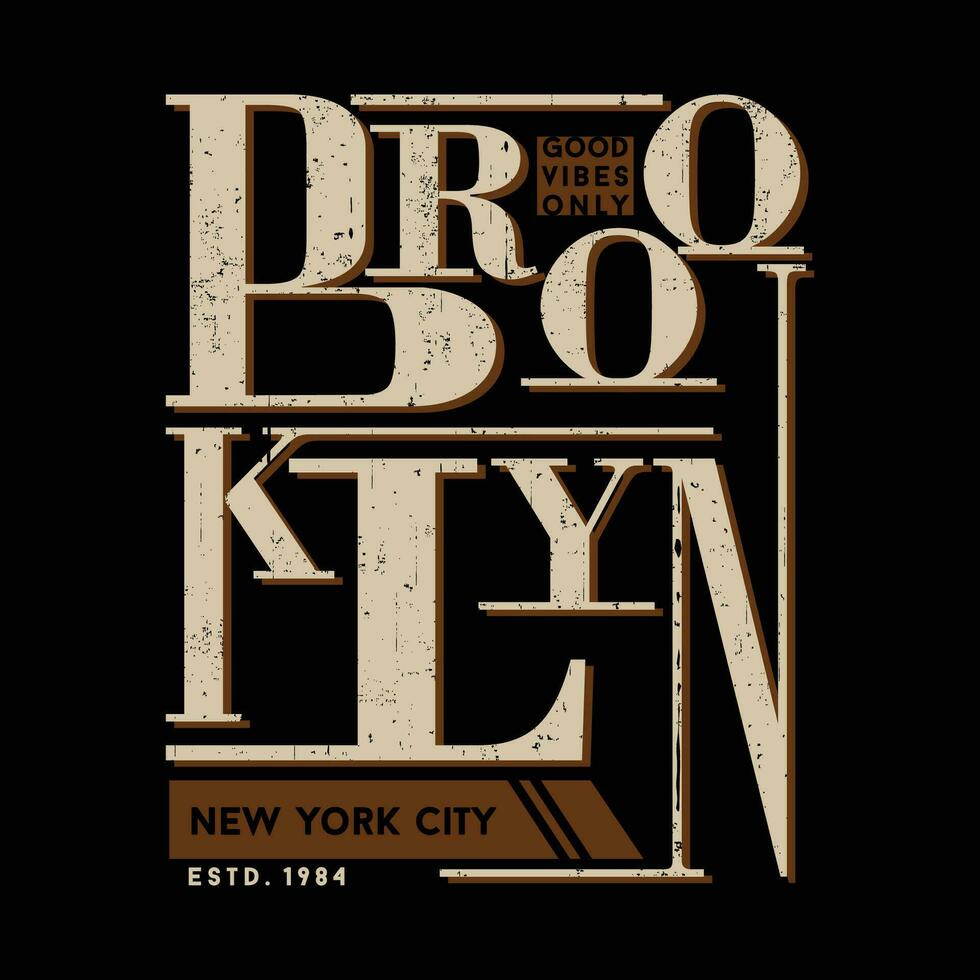 brooklyn nuevo York letras tipografía vector, resumen gráfico, ilustración, para impresión t camisa vector