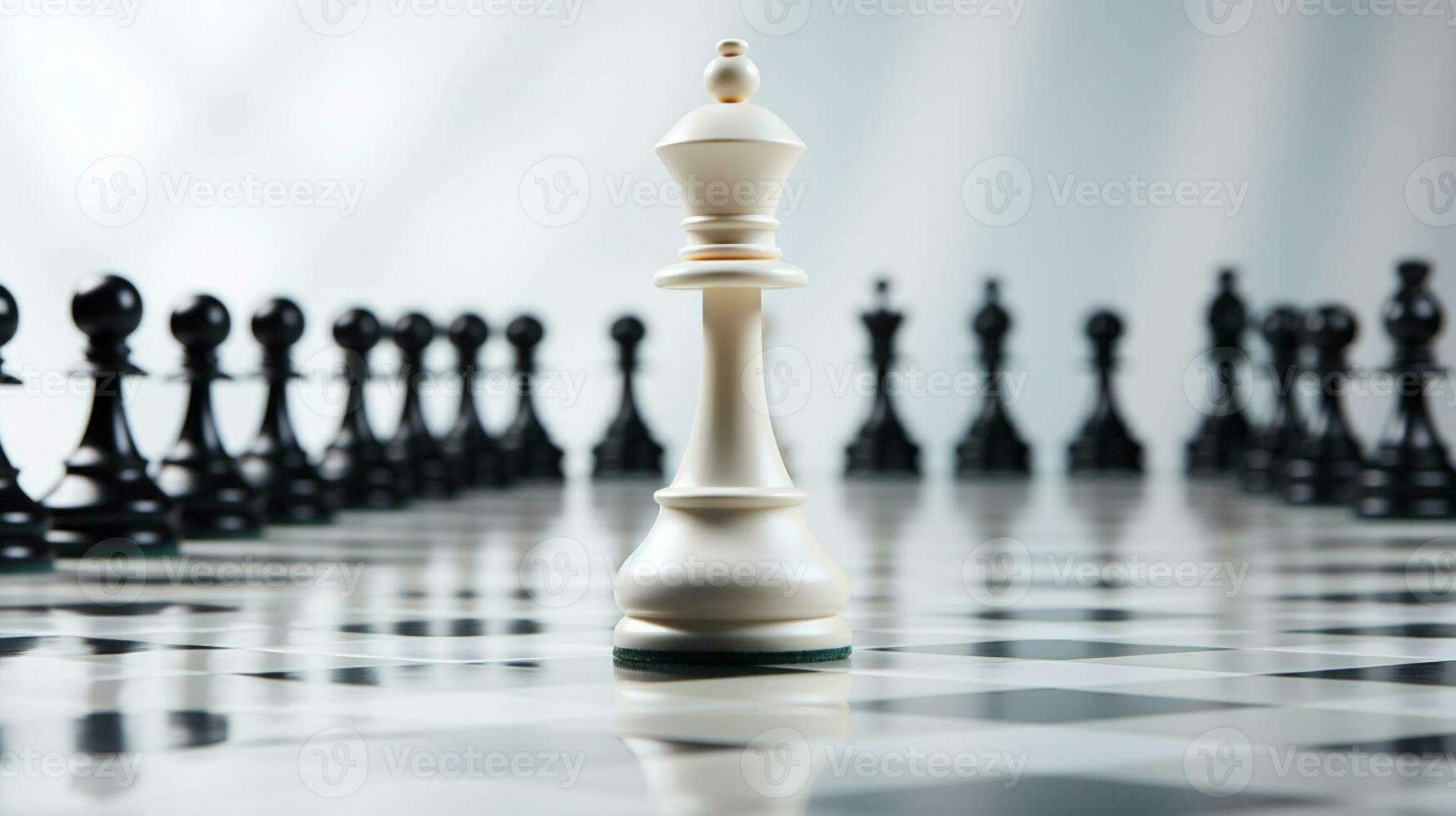 Chess pieces on chessboard, Concept for Leadership, teamwork, partnership, business strategy, decision and competition., AI Generative photo