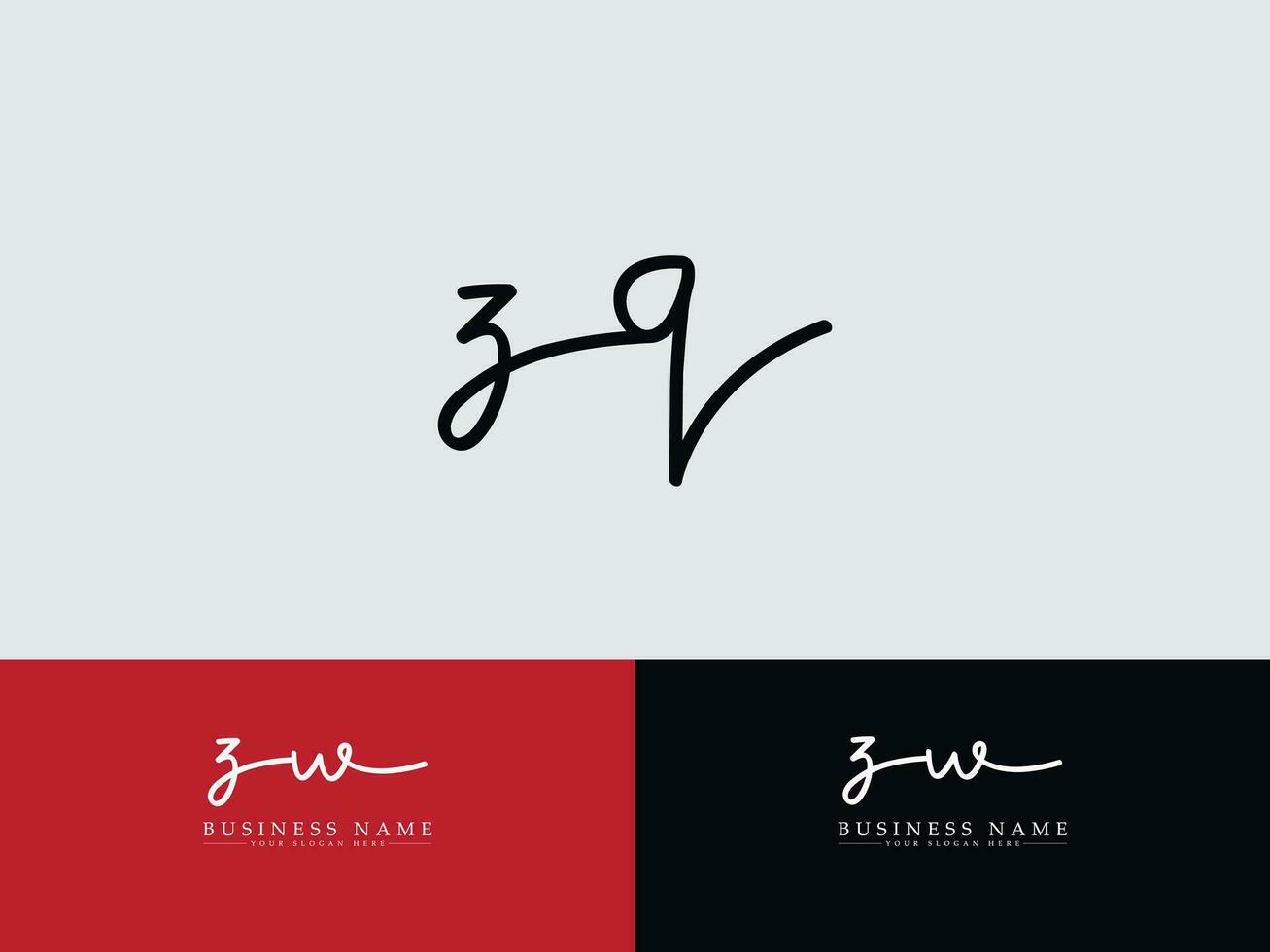 Initial Zq Signature Luxury Logo Icon, Minimalist ZQ Logo Letter Vector Template