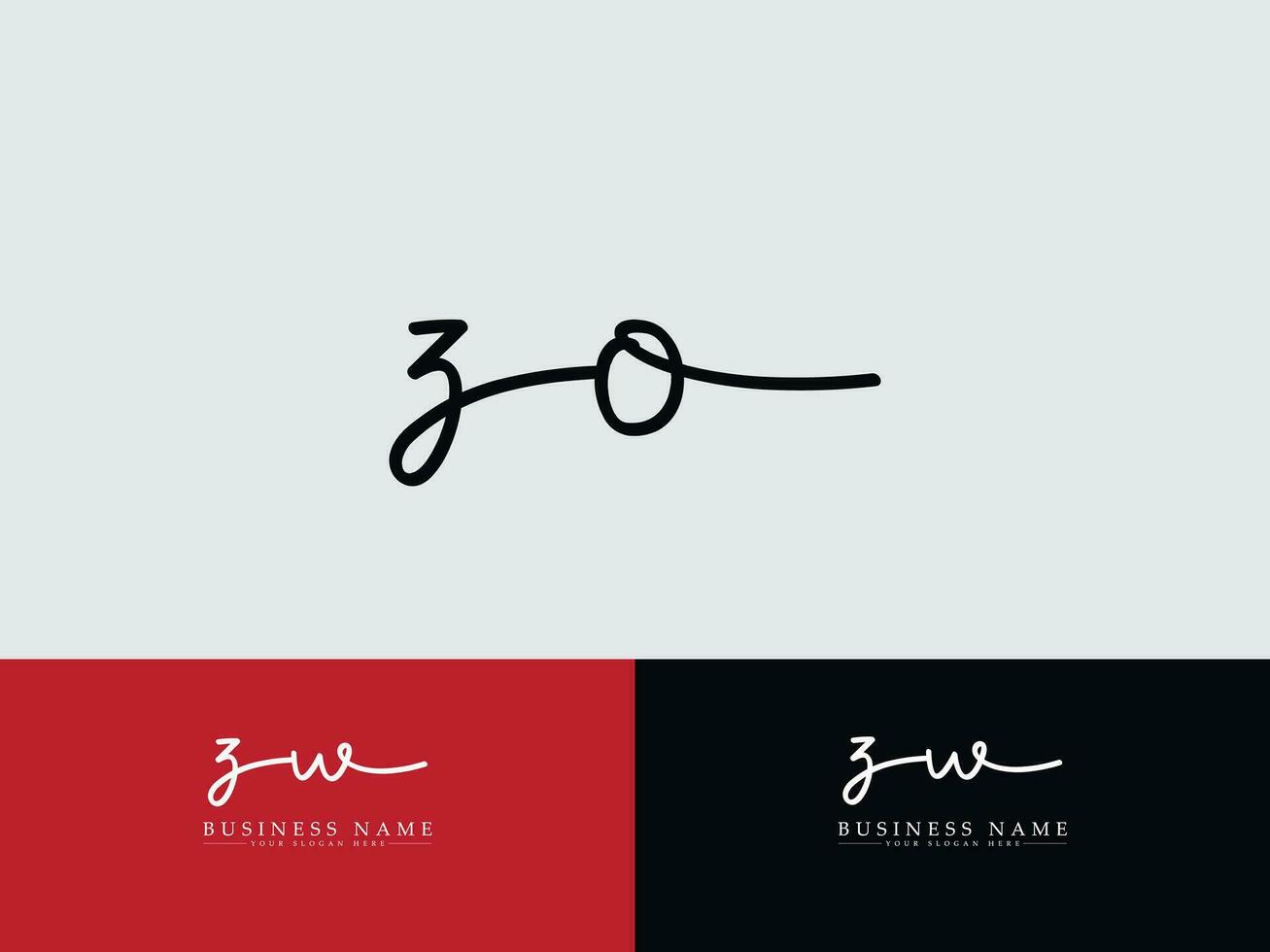 Initial Zo Signature Luxury Logo Icon, Minimalist ZO Logo Letter Vector Template