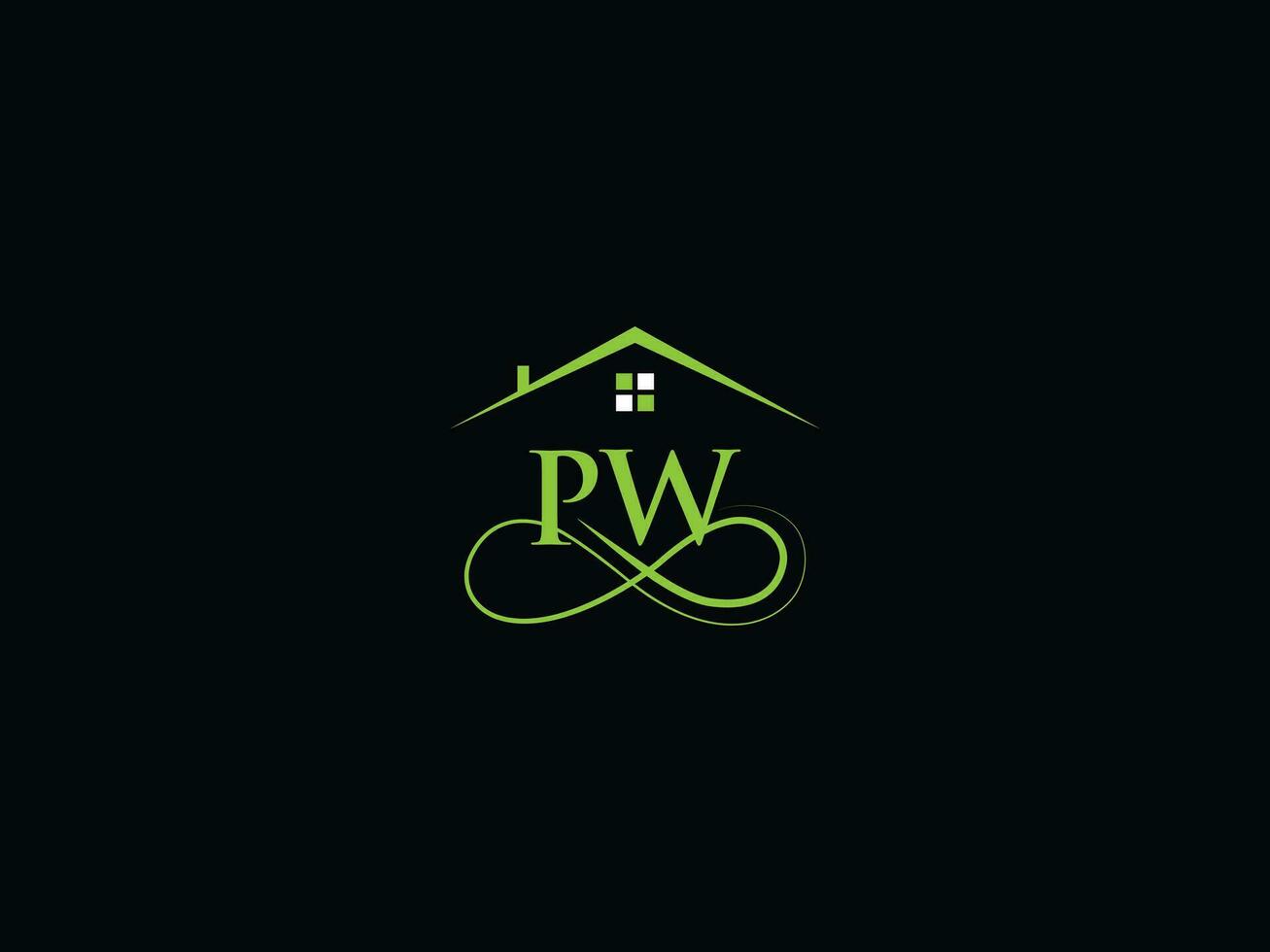 Building Pw Luxury Logo, Real Estate PW Logo Icon Vector For You Business