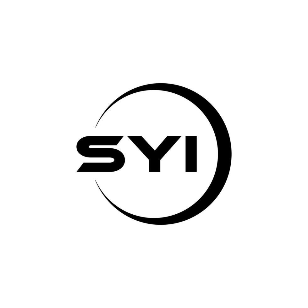 SYI Letter Logo Design, Inspiration for a Unique Identity. Modern Elegance and Creative Design. Watermark Your Success with the Striking this Logo. vector
