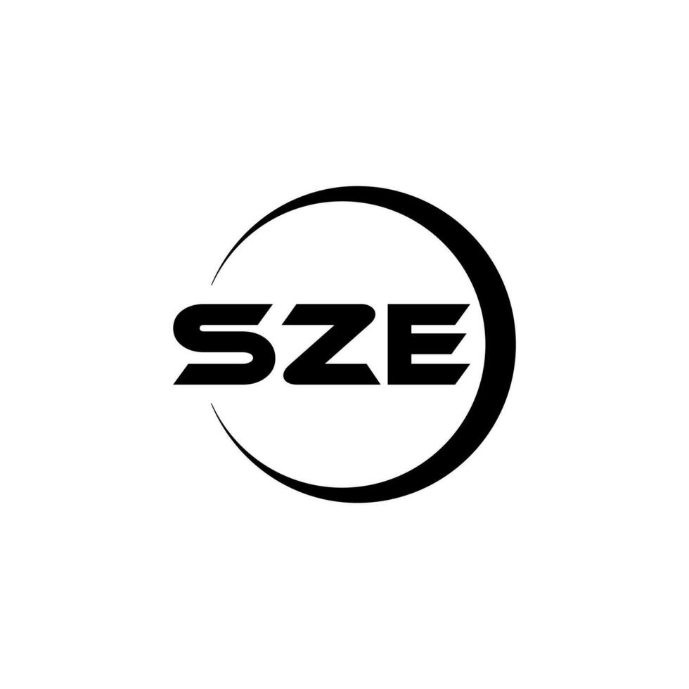 SZE Letter Logo Design, Inspiration for a Unique Identity. Modern Elegance and Creative Design. Watermark Your Success with the Striking this Logo. vector